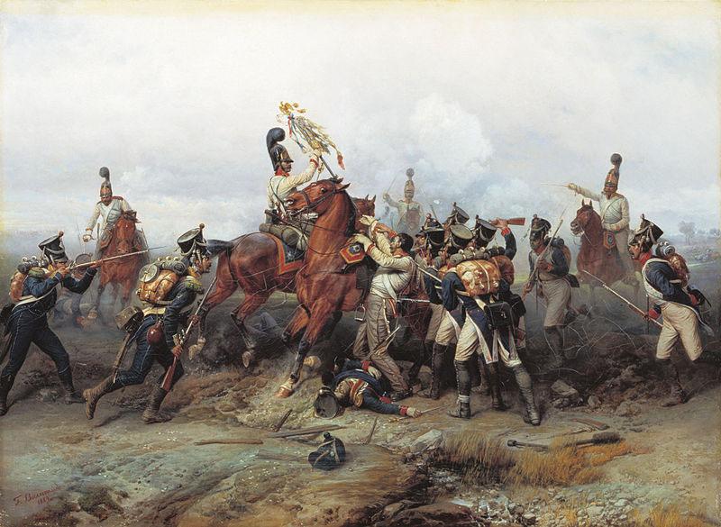 Bogdan Villevalde Feat of Cavalry Regiment at the battle of Austerlitz in 1805. China oil painting art